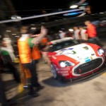 Aston Martin Zagato pits at Nürburgring 24 Hour race