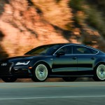 A black 2012 Audi A7 four door coupe