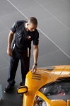 Lewis looks and touches a new MP4-12C McLaren