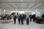McLaren Group Chairman Ron Dennis shows UK Prime Minister David Cameron around the McLaren Production Centre, Woking, UK.