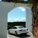 Rear view of a white 2012 Audi A7