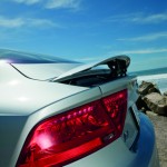 The raised spoiler on the 2012 Audi A7