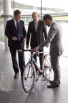 UK Prime Minister David Cameron with Ron Dennis visits McLaren to open the brand-new McLaren Production Centre