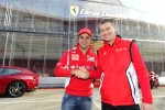 Massa At Ferrari World Record Convoy Parade At Silverstone Race Circuit 964 Cars On The Track