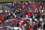 Ferrari World Record Convoy Parade At Silverstone Race Circuit 964 Cars On The Track