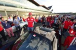 Massa At Ferrari World Record Convoy Parade At Silverstone Race Circuit 964 Cars On The Track