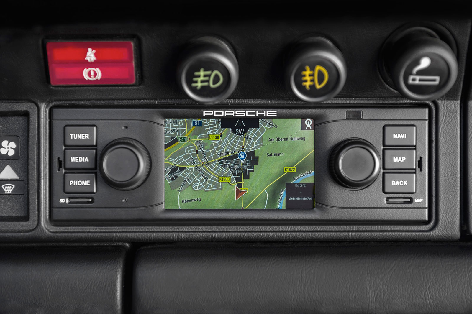Porsche Classic 911 dashboard mounted navigation radio