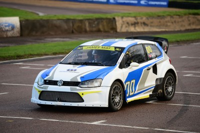 James May trying out the VW Polo at Lydden Hill